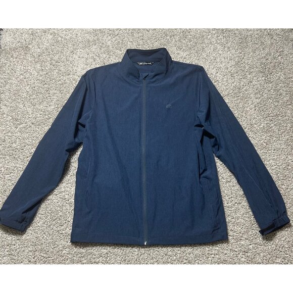 Travis Mathew Mens Medium Navy Full-Zip Lightweight Jacket Polyester Blend - Picture 2 of 10
